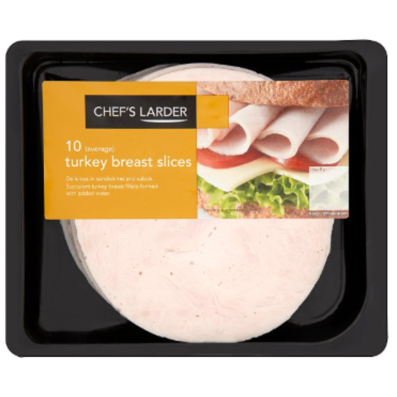 Chef's Larder 10 (Average) Turkey Breast Slices 500g x 6 - London Grocery