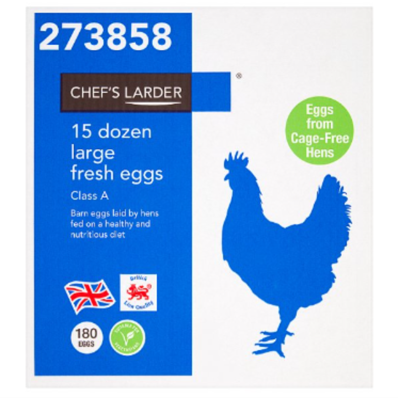 Chef's Larder 15 Dozen Large Fresh Eggs x 1 - London Grocery