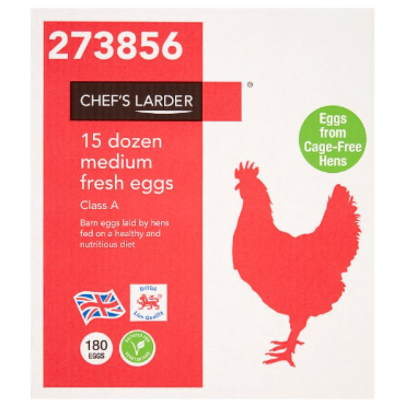 Chef's Larder 15 Dozen Medium Fresh Eggs x 1 - London Grocery
