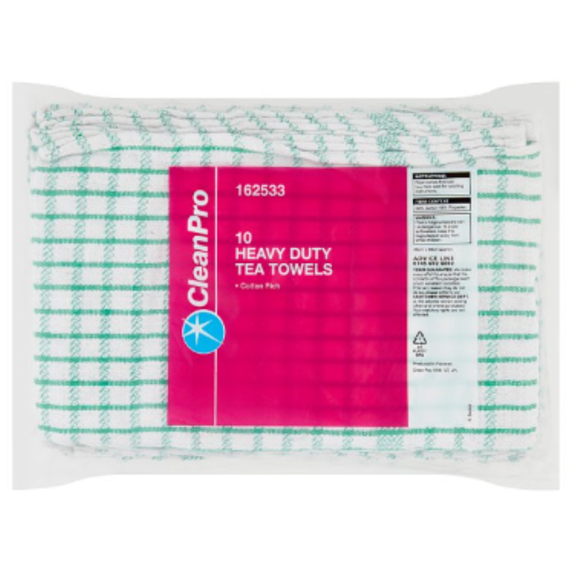 CleanPro 10 Heavy Duty Tea Towels x Case of 15 - London Grocery