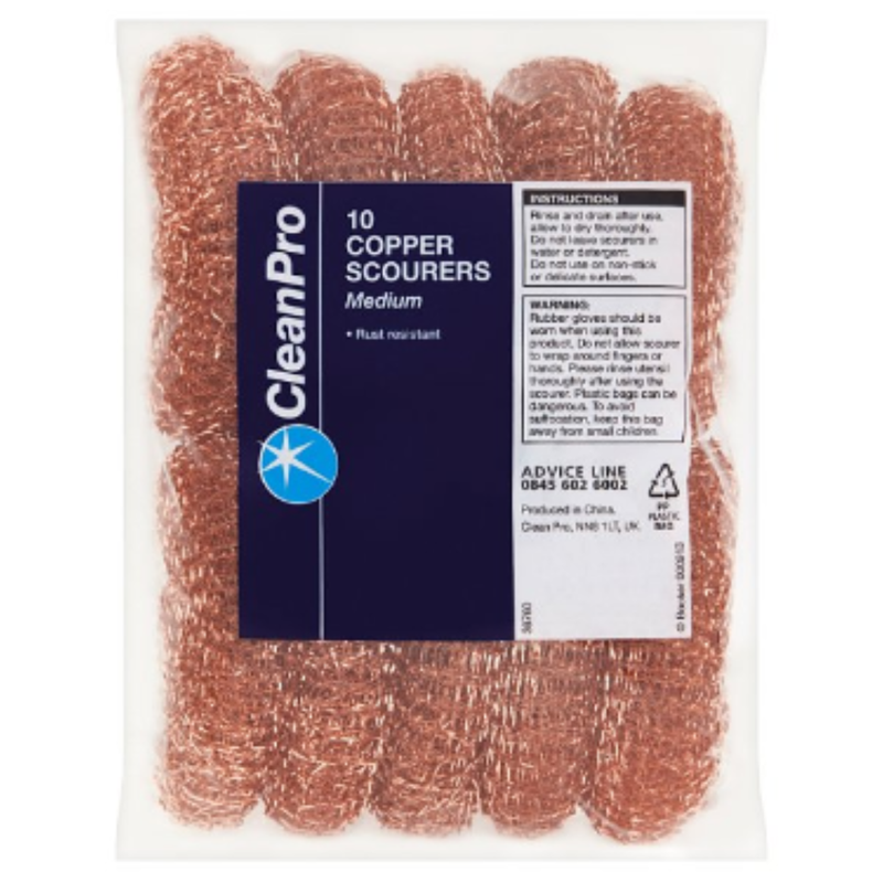 CleanPro 10 Copper Scourers Medium x Case of 18 - London Grocery