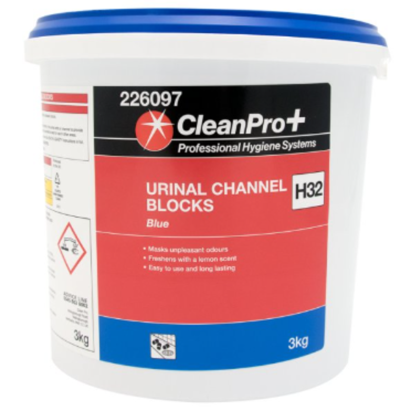 CleanPro+ Blue Urinal Channel Blocks H32 3kg x 1 - London Grocery