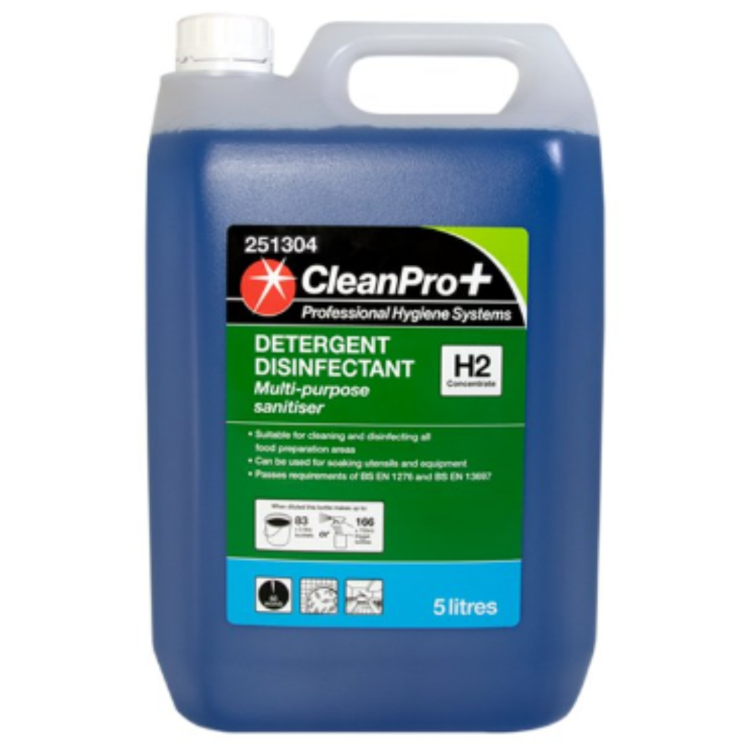 Buy CleanPro+ Detergent Disinfectant H2 Concentrate 5 Litres x 2 ...