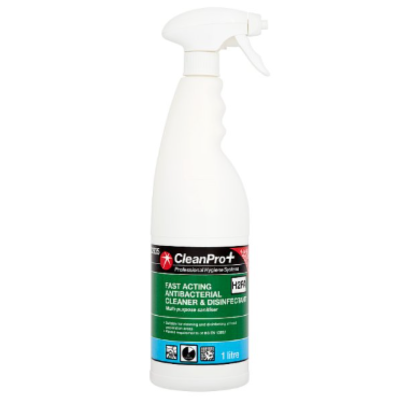 CleanPro+ Fast Acting Antibacterial Cleaner & Disinfectant H2FA 1 Litre x 1 - London Grocery