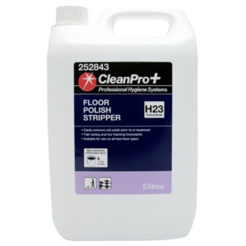 CleanPro+ Floor Polish Stripper H23 Concentrate 5 Litres x 2 - London Grocery