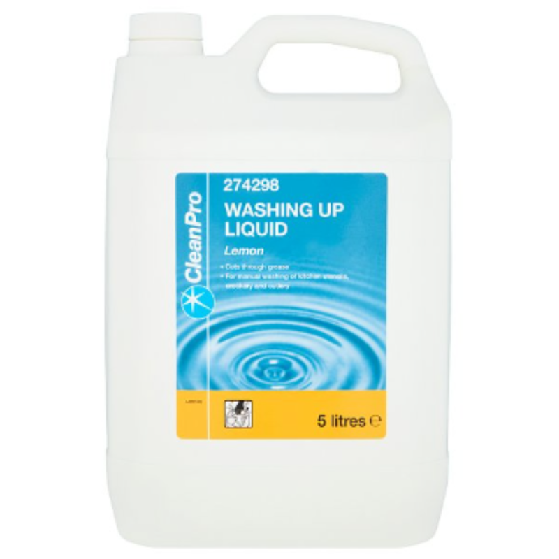 CleanPro Washing Up Liquid Lemon 5 Litres x 1 - London Grocery