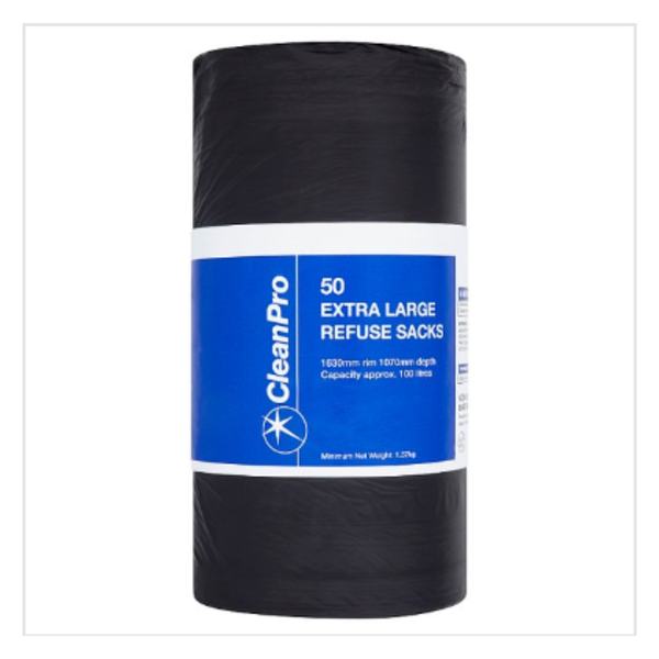 Buy CleanPro 50 Extra Large Refuse Sacks Approx 50 per Case