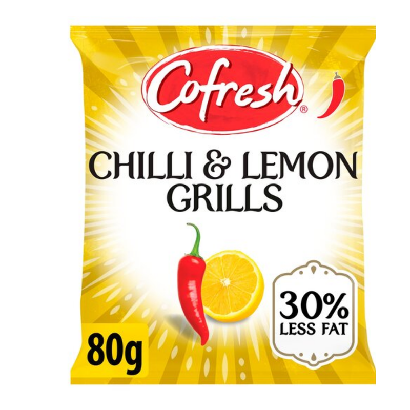Cofresh Chilli & Lemon Flavour Potato Grills 80gr-London Grocery
