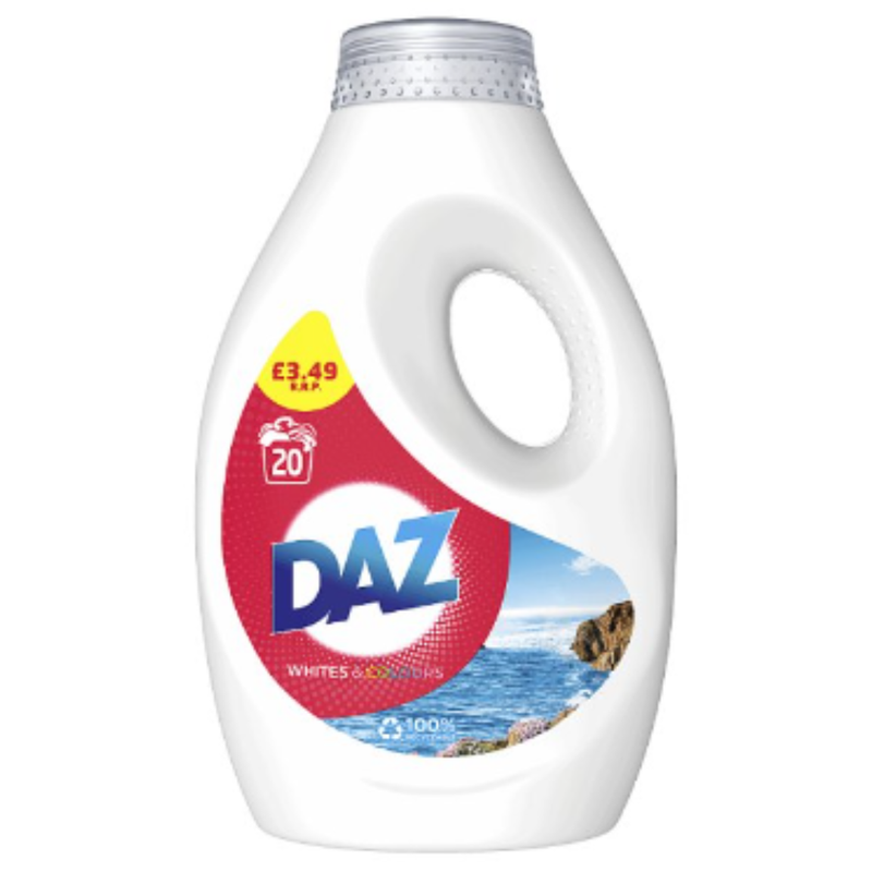 DAZ Washing Liquid 700 ML 20 Washes, Whites & Colours x Case of 4 - London Grocery