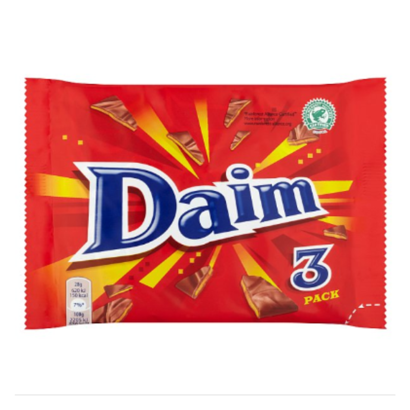 Daim Chocolate Bar 3 x 28g x Case of 24 - London Grocery