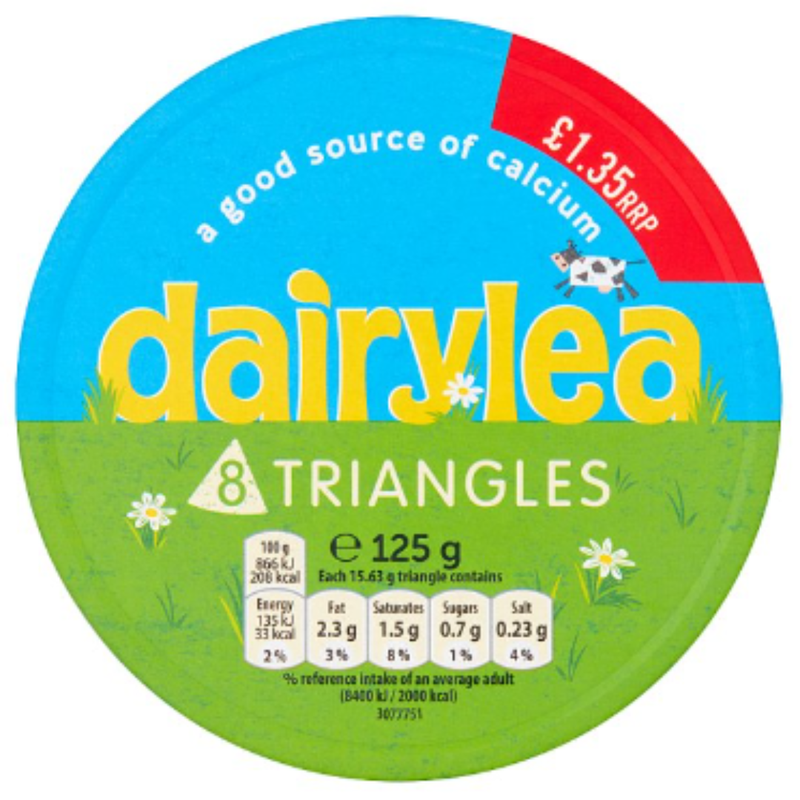 Dairylea Cheese Triangles 8 Pack 125g x 6 - London Grocery