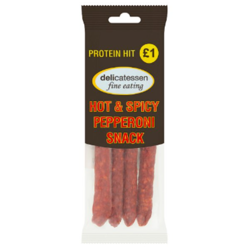 Delicatessen Fine Eating Hot & Spicy Pepperoni Snack 0.080kg x 12 - London Grocery