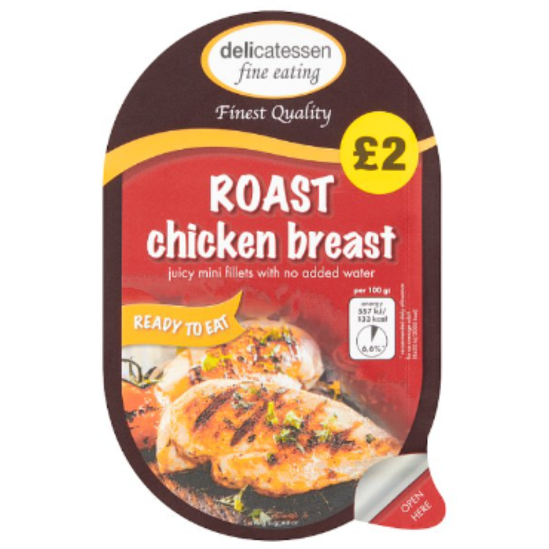 Delicatessen Fine Eating Roast Chicken Breast 125g  x 6 - London Grocery