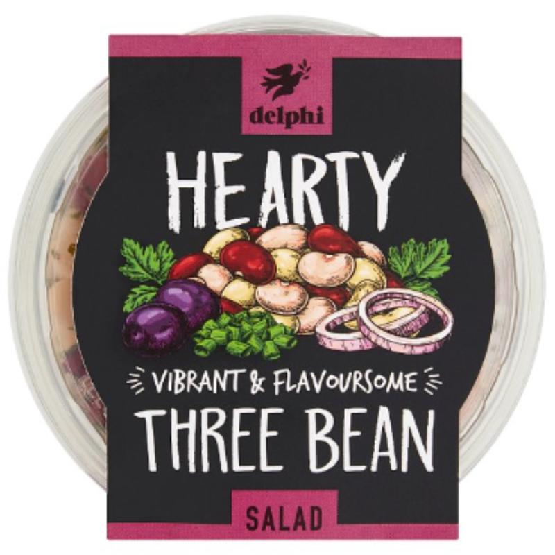 Delphi Hearty Vibrant & Flavoursome Three Bean Salad 220g x 6 - London Grocery