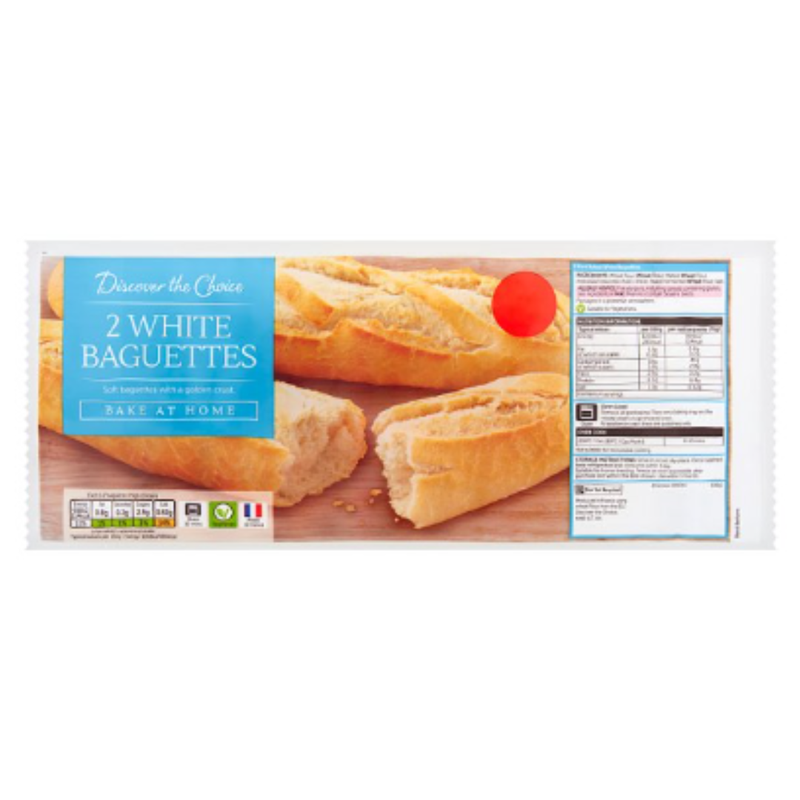 Discover the Choice 2 White Baguettes 2x150g x Case of 1 - London Grocery
