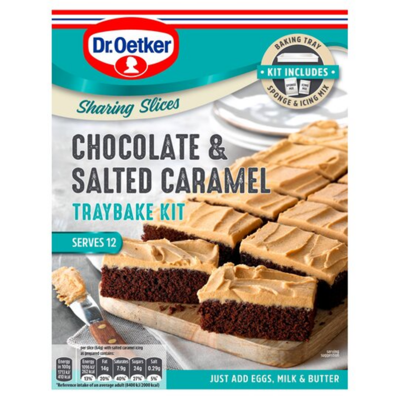 Dr Oetker Chocolate Salted Caramel Tray Kit 425gr-London Grocery