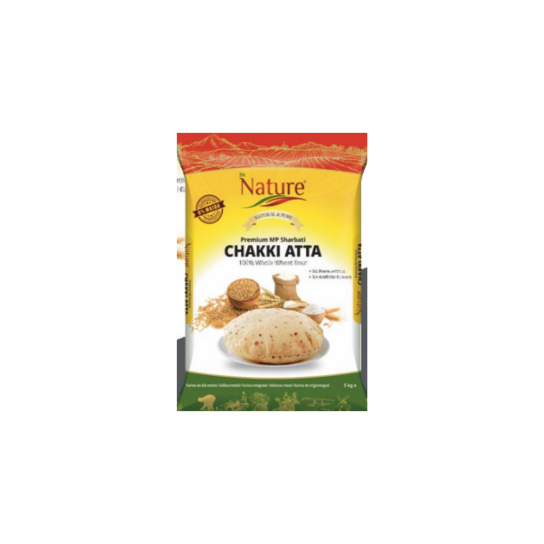 Dr.Nature MP Sharbati Chakki Atta 5kg x 6 Pack