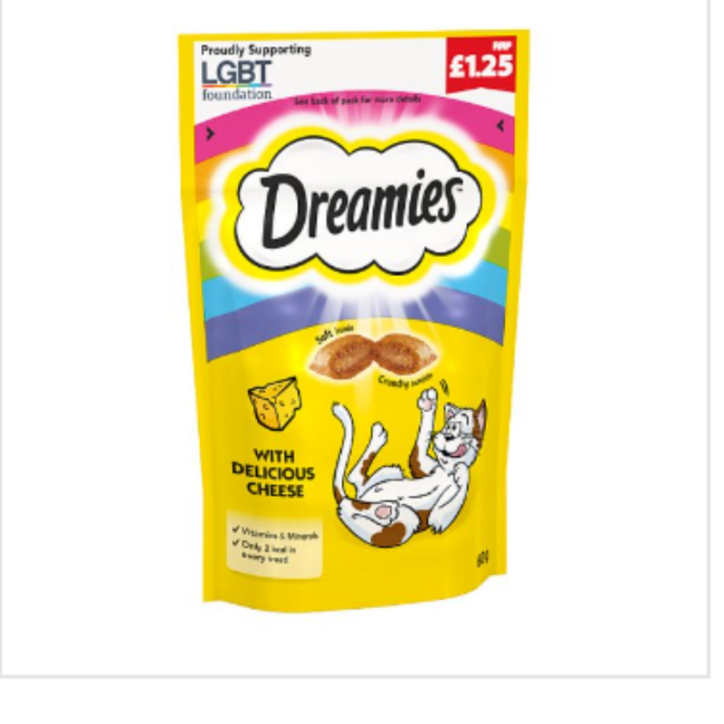 Dreamies Cat Treat Biscuits with Cheese 60g x Case of 8 - London Grocery