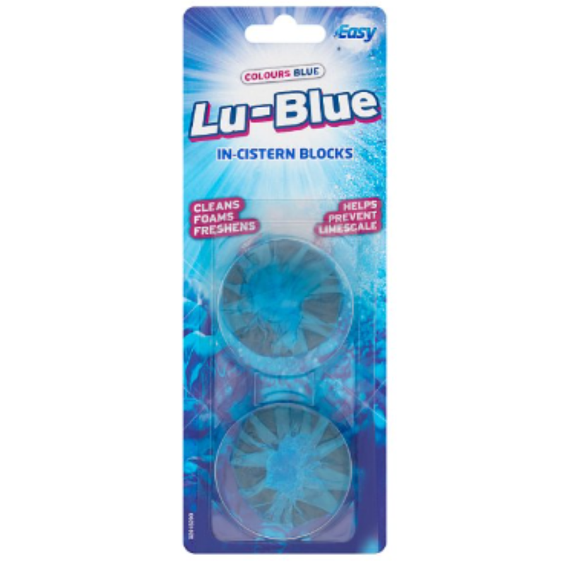 Easy Colours Blue Lu-Blue In-Cistern Blocks 2 x 38g x 12 - London Grocery