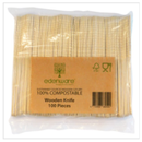 Edenware Wooden Knife 100 Pieces |Eco Friendly|Approx 100 per Case| Case of 1 - London Grocery
