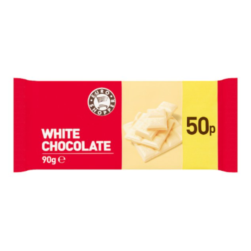 Euro Shopper White Chocolate 90g x Case of 26 - London Grocery