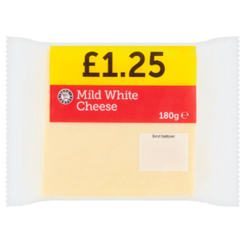 Euro Shopper Mild White Cheese PMP 180g x 12 - London Grocery