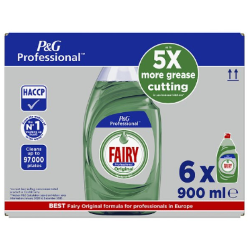 Fairy Professional Concentrated Washing Up Liquid Original 6x900L x 1 - London Grocery