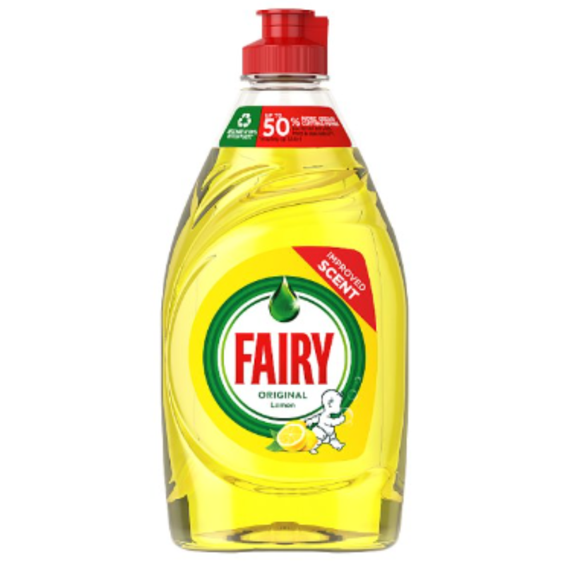 Fairy Original Washing Up Liquid with LiftAction Lemon 433 ML x Case of 10 - London Grocery