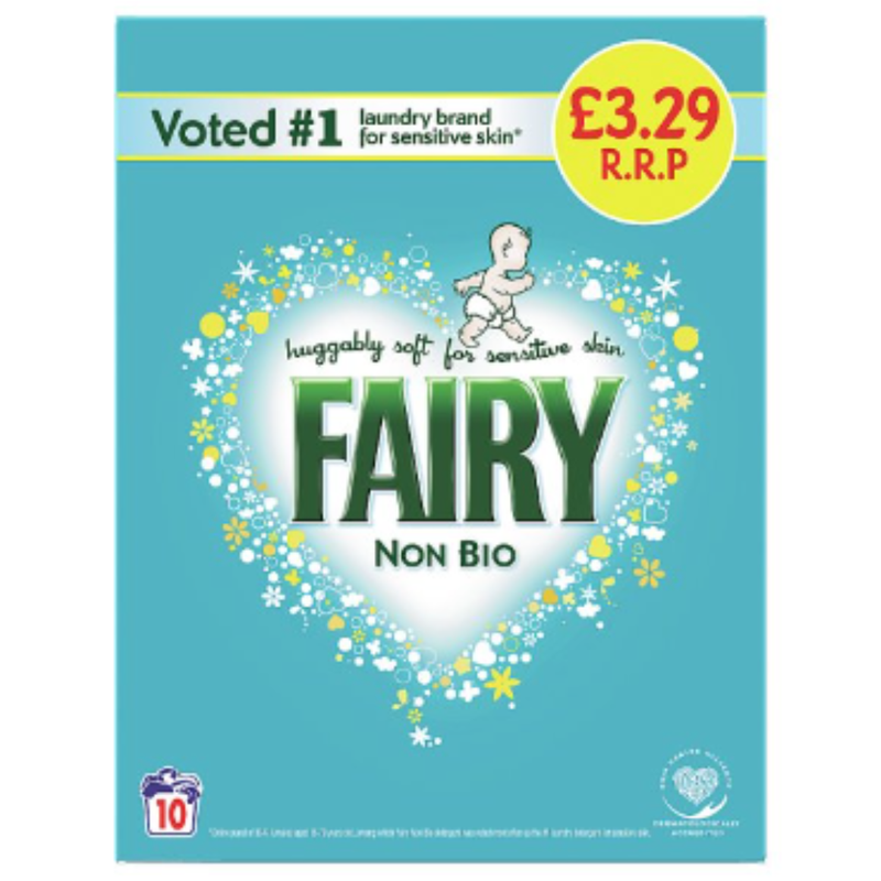 Fairy Non Bio Washing Powder 650g 10 Washes, Voted