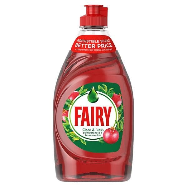 Fairy Clean & Fresh Washing Up Liquid Pomegranate & Honeysuckle 433 ml - London Grocery