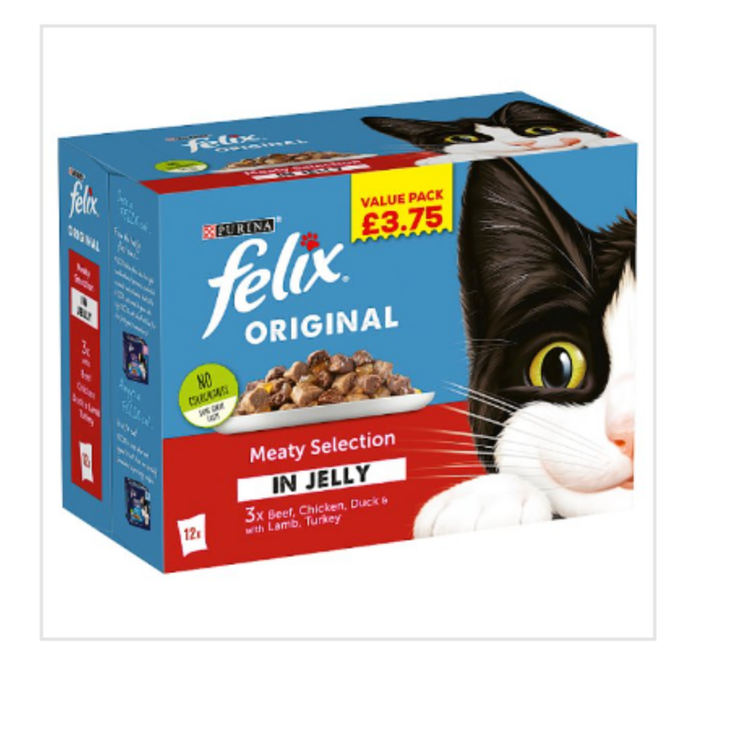 Felix Original Meaty Selection in Jelly 12 x 100g x Case of 4 - London Grocery