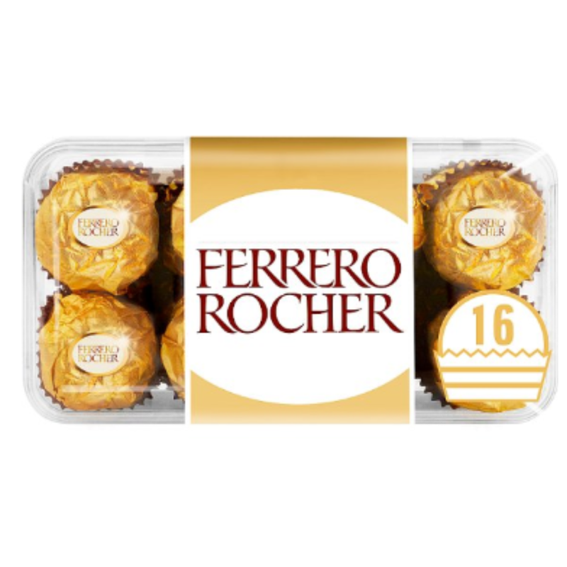 Ferrero Rocher Chocolate Pralines Gift Box of Chocolate 16 Pieces (200g) x Case of 20 - London Grocery