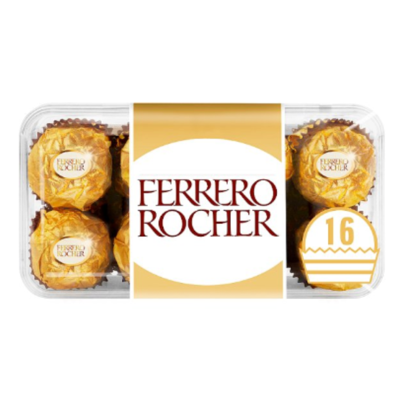 Ferrero Rocher Chocolate Pralines Gift Box of Chocolate 16 Pieces (200g) x Case of 5 - London Grocery