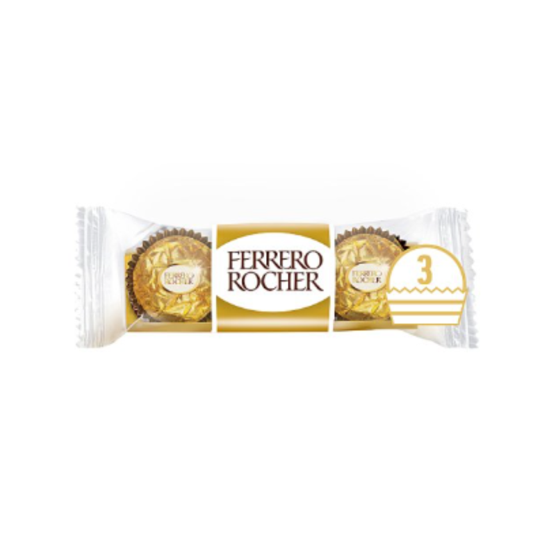 Ferrero Rocher Chocolate Pralines Treat Pack 3 Pieces (37.5g) x Case of 16 - London Grocery