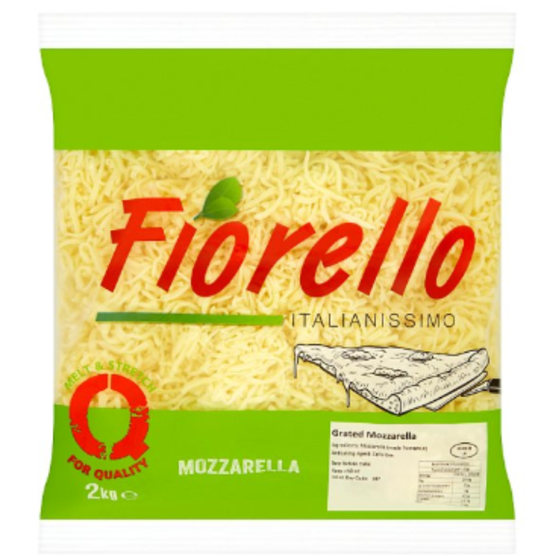 Fiorello Italianissimo Grated Mozzarella 2kg x 6 - London Grocery
