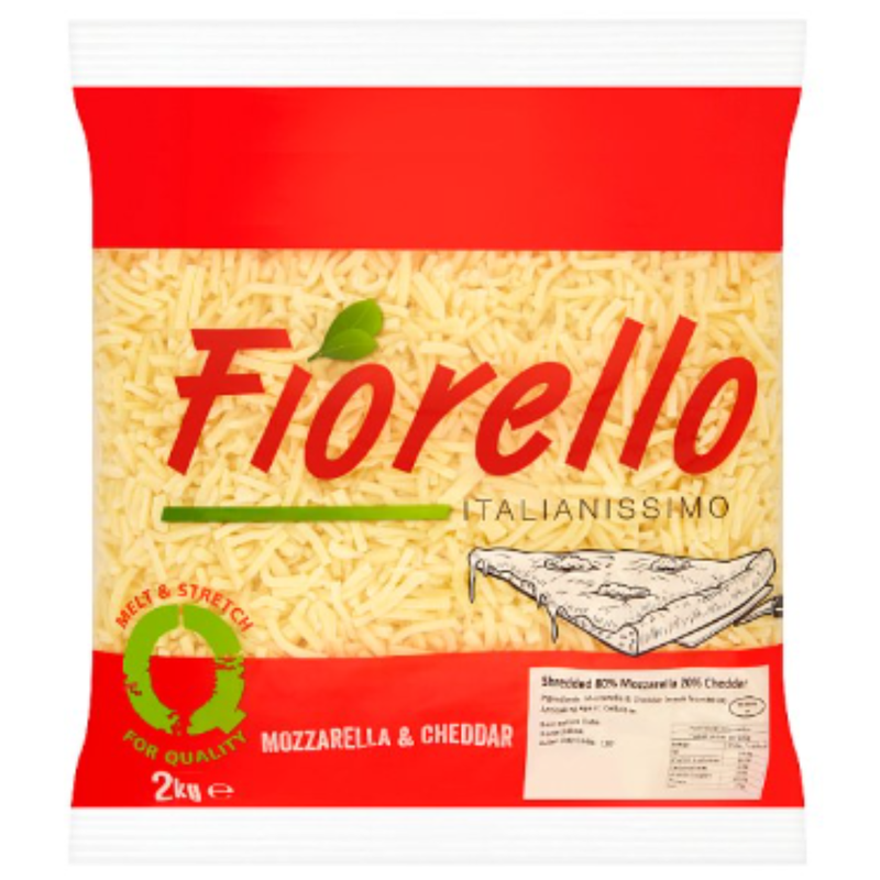 Fiorello Italianissimo Shredded 80% Mozzarella & 20% Cheddar 2kg x 6 - London Grocery