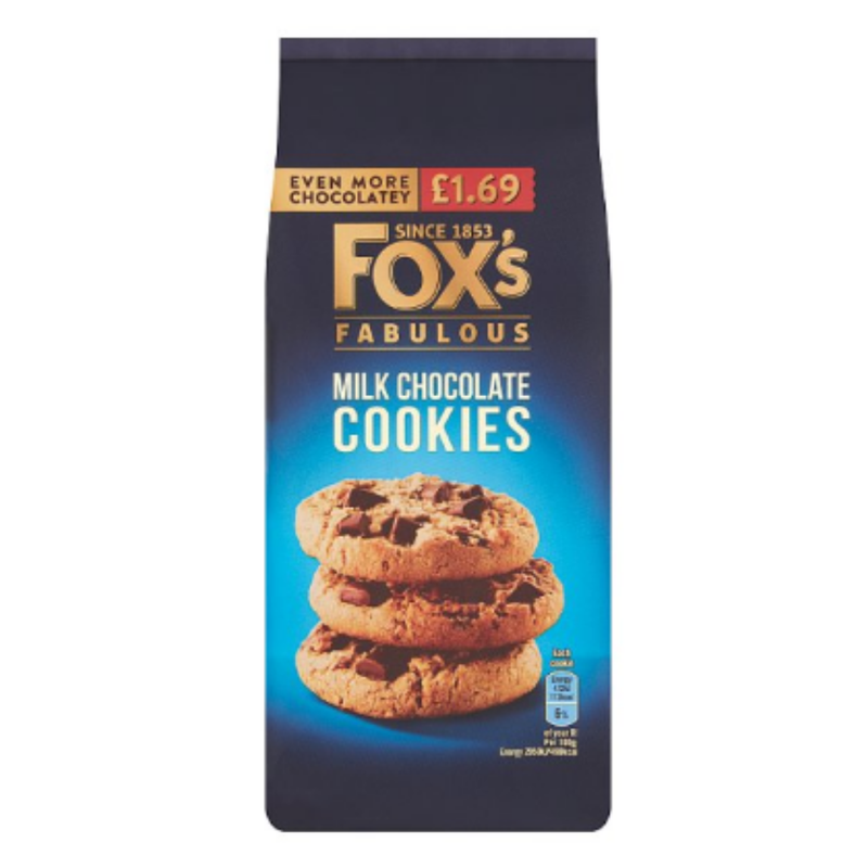 FOX'S Fabulous Milk Chocolate Cookies 180g x Case of 8 - London Grocery