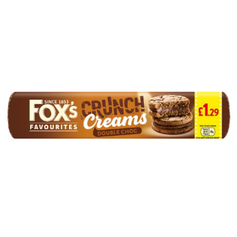 Fox's Favourites Crunch Creams Double Choc 200g x Case of 12 - London Grocery