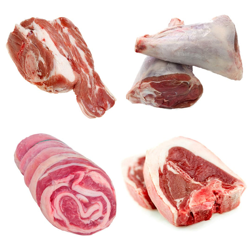 Lamb Variety Box | 4 Ingredients | Loin Chops | Shoulder Joint | Breast Boneless | Shanks | London Grocery