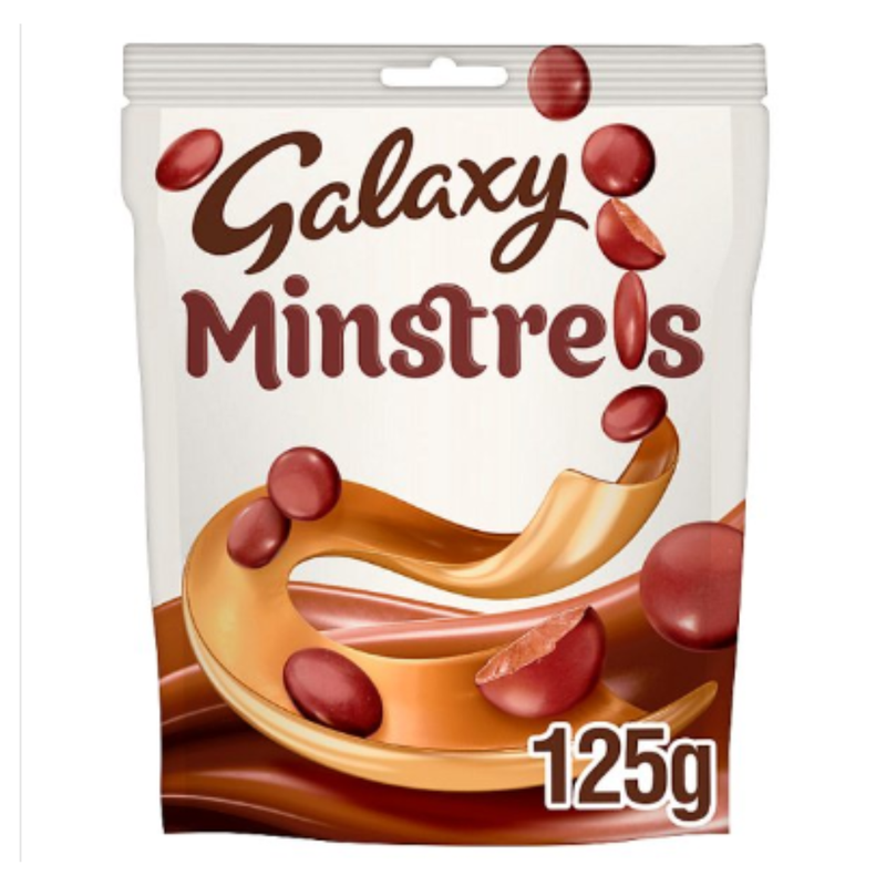 Galaxy Minstrels Chocolate Pouch Bag 125g x Case of 15 - London Grocery