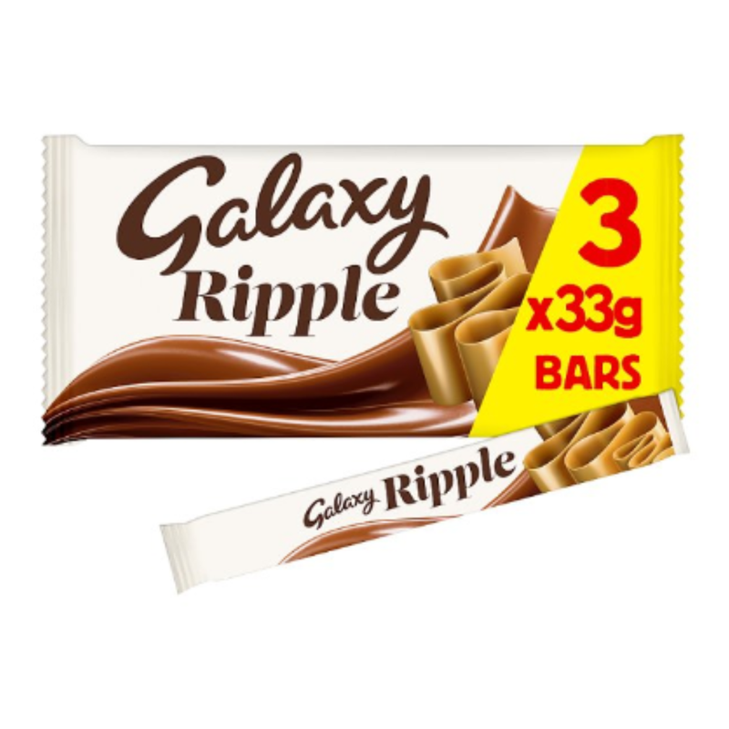 Galaxy Ripple Chocolate Bars Multipack 3 x 33g x Case of 29 - London Grocery