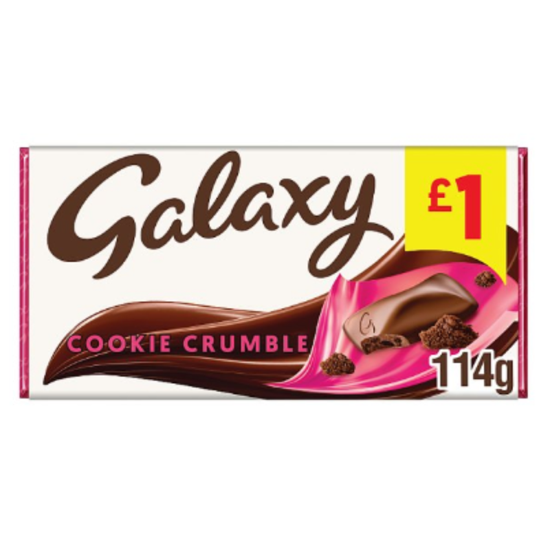 Galaxy Cookie Crumble Chocolate Bar 114g x Case of 24 - London Grocery