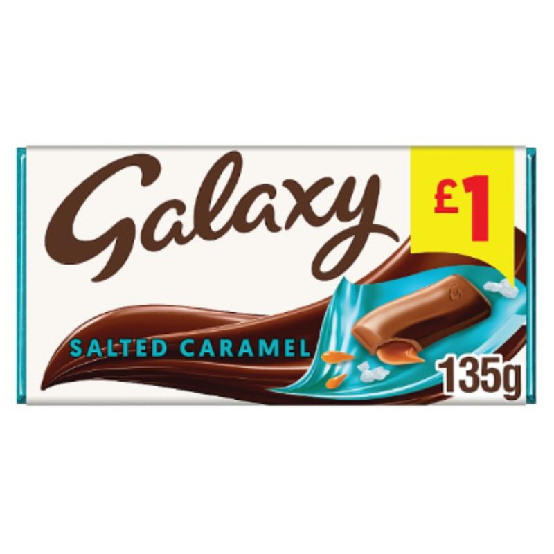 Galaxy Salted Caramel Chocolate Bar 135g x Case of 24 - London Grocery