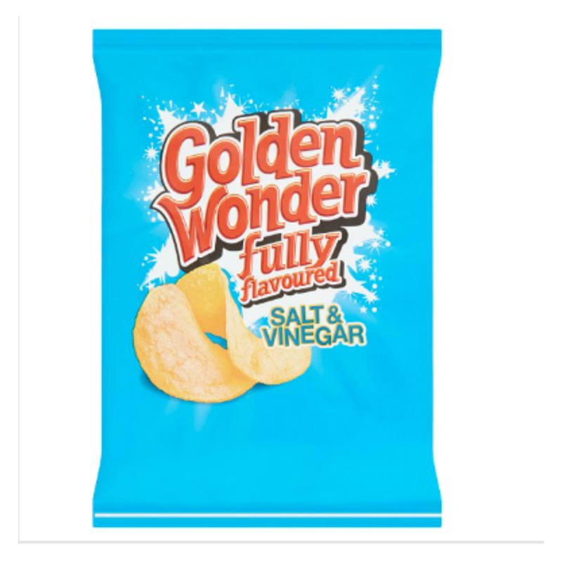Golden Wonder Fully Flavoured Salt & Vinegar 32.5g x Case of 32 - London Grocery