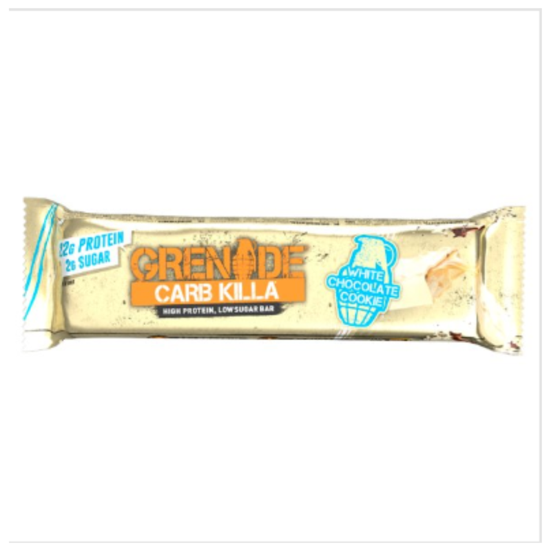 Grenade Carb Killa High Protein, Low Sugar Bar White Chocolate Cookie 60g x Case of 12 - London Grocery