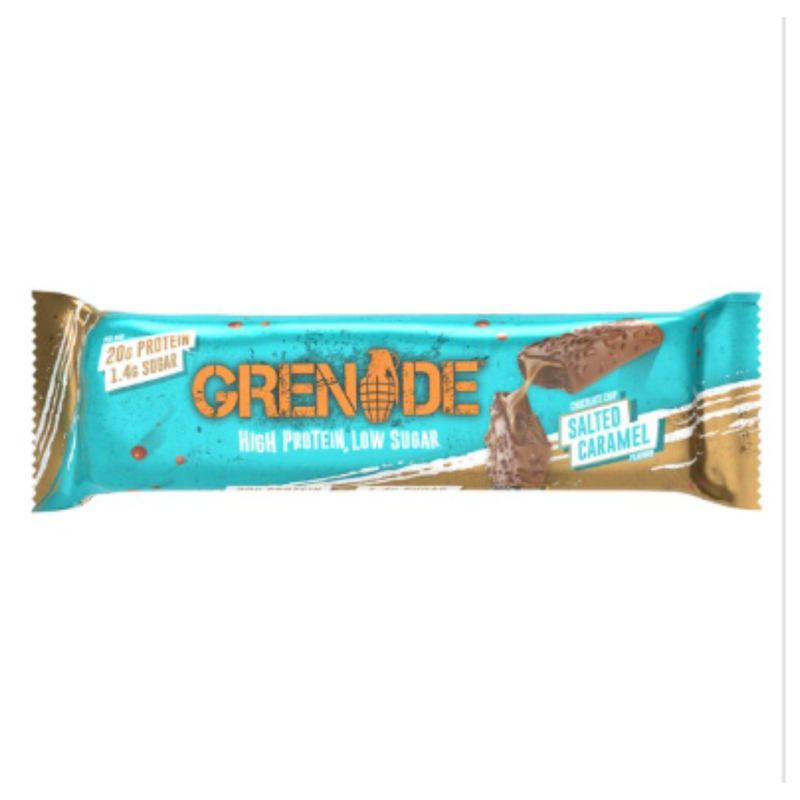 Grenade Chocolate Chip Salted Caramel Flavour 60g x Case of 12 - London Grocery