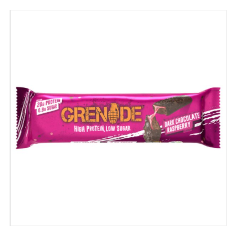 Grenade Dark Chocolate Raspberry Flavour 60g x Case of 12 - London Grocery
