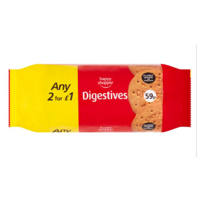 Happy Shopper Digestives 250g x Case of 12 - London Grocery