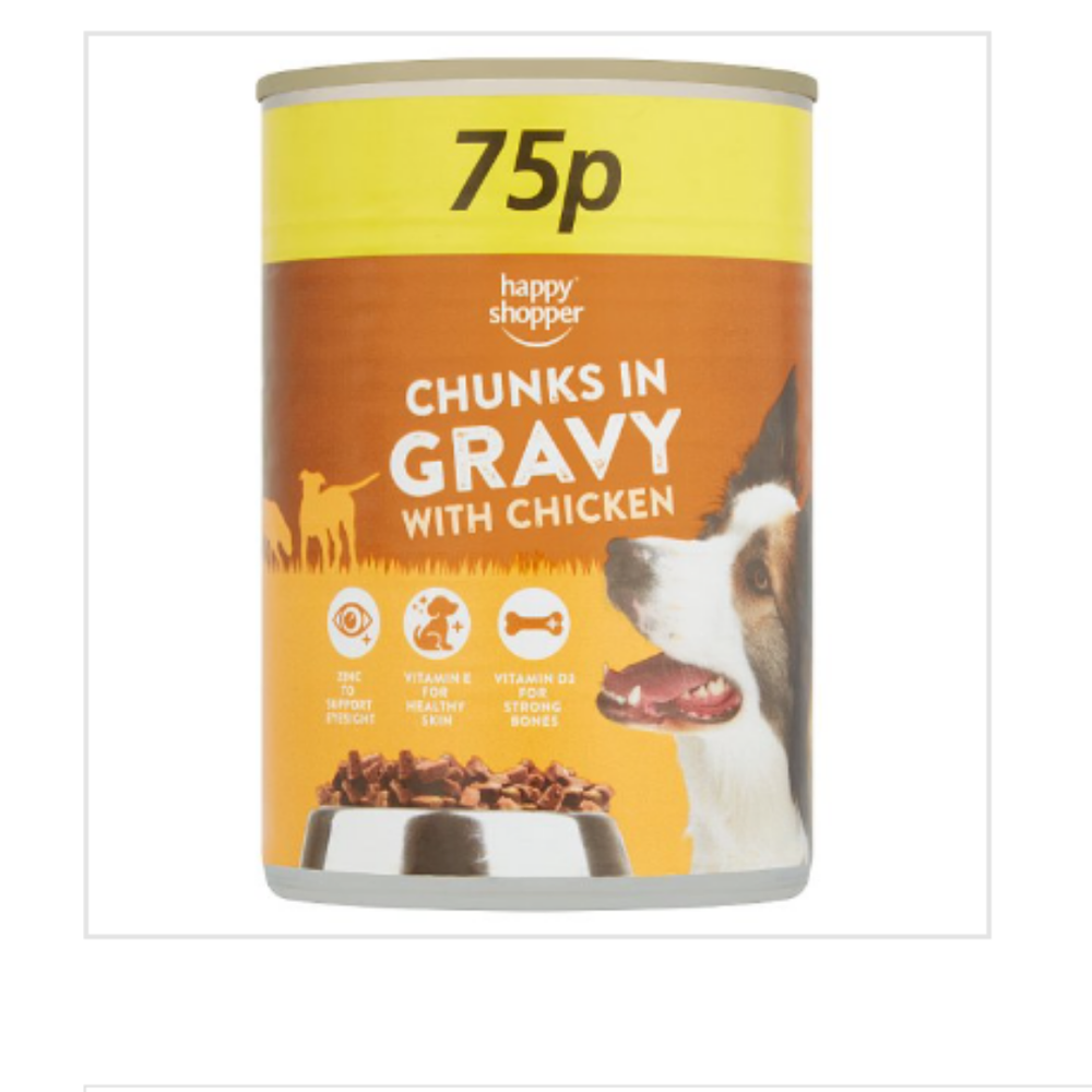 Buy Happy Shopper Chunks in Gravy with Chicken 415g x Case of 12