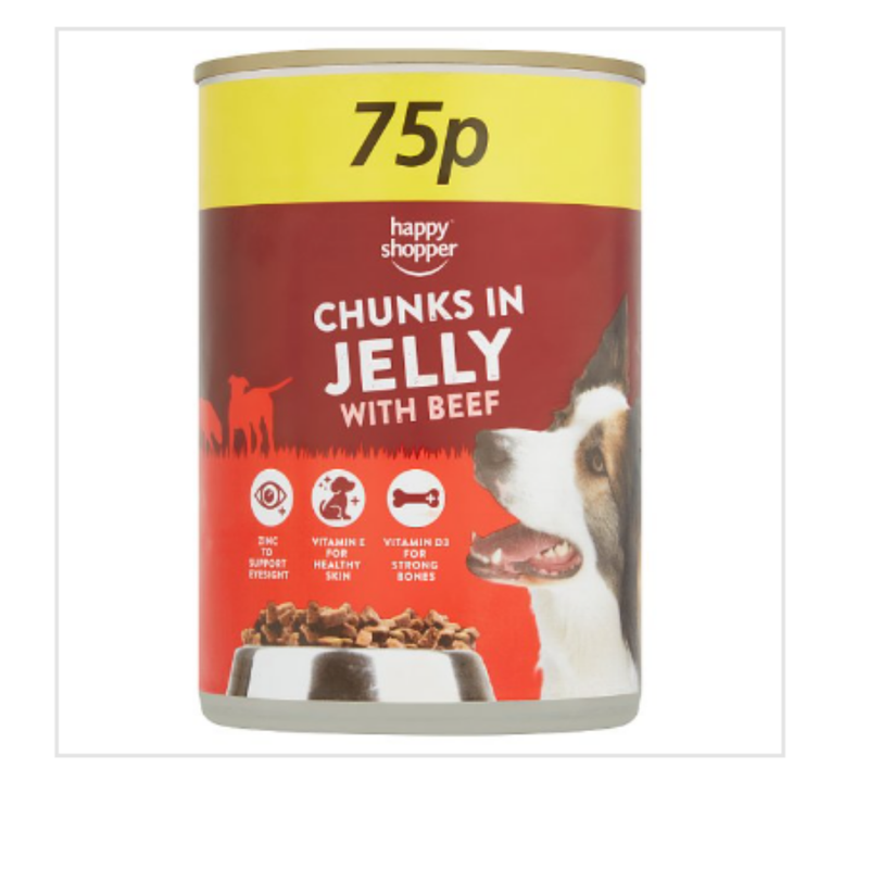 Happy Shopper Chunks in Jelly with Beef 415g x Case of 12 - London Grocery